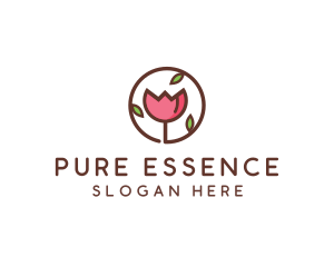 Tulip Flower Wellness Spa  logo design