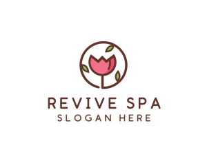 Tulip Flower Wellness Spa  logo design