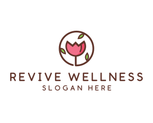 Tulip Flower Wellness Spa  logo design