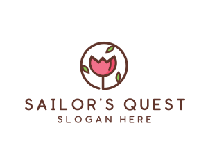 Tulip Flower Wellness Spa  logo design