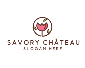 Tulip Flower Wellness Spa  logo design