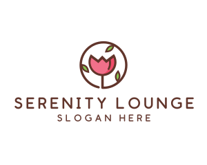 Tulip Flower Wellness Spa  logo design