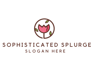 Tulip Flower Wellness Spa  logo design