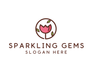 Tulip Flower Wellness Spa  logo design