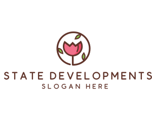 Tulip Flower Wellness Spa  logo design