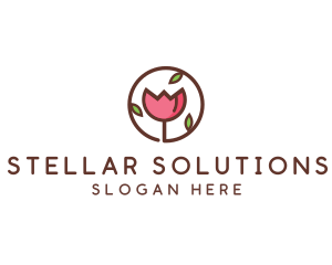 Tulip Flower Wellness Spa  logo design