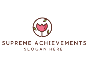 Tulip Flower Wellness Spa  logo design