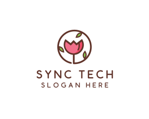 Tulip Flower Wellness Spa  logo design