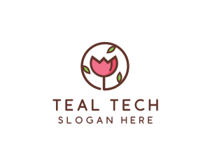 Tulip Flower Wellness Spa  logo design