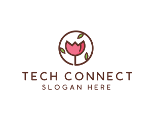 Tulip Flower Wellness Spa  logo design