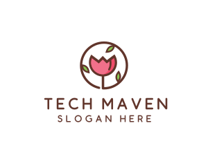 Tulip Flower Wellness Spa  logo design