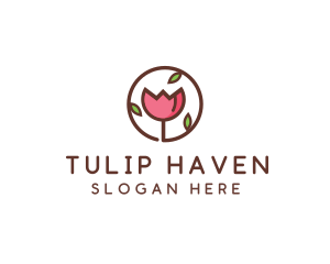 Tulip Flower Wellness Spa  logo design