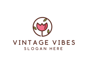 Tulip Flower Wellness Spa  logo design