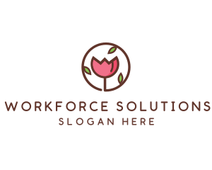 Tulip Flower Wellness Spa  logo design