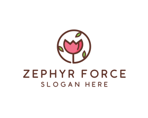 Tulip Flower Wellness Spa  logo design