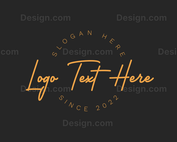 Retro Cursive Fashion Logo