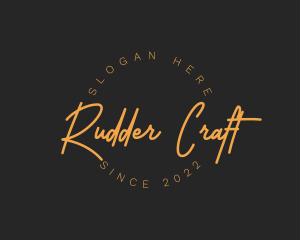 Retro Cursive Fashion logo design