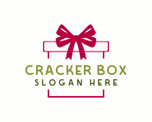 Ribbon Gift Box logo design