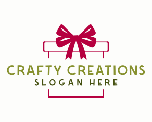 Ribbon Gift Box logo design