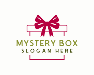 Ribbon Gift Box logo design