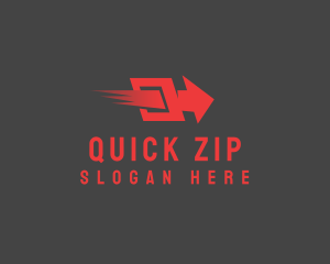 Quick Delivery Logistics Arrow logo design