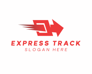 Quick Delivery Logistics Arrow logo design