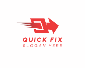 Quick Delivery Logistics Arrow logo design