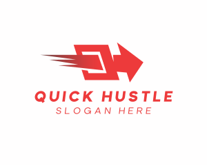 Quick Delivery Logistics Arrow logo design