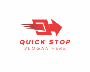 Quick Delivery Logistics Arrow logo design