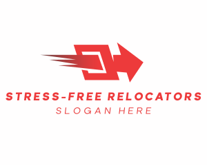 Quick Delivery Logistics Arrow logo design