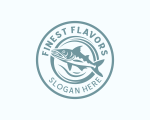 Fisherman Trout Fish logo