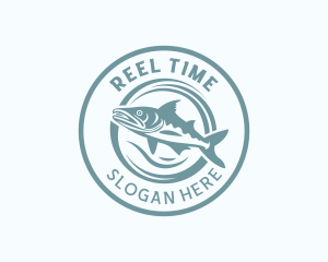 Fisherman Trout Fish logo