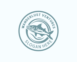 Fisherman Trout Fish logo