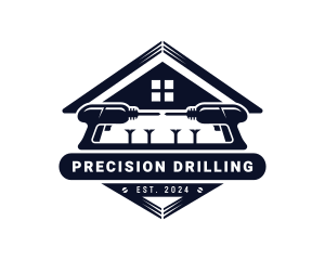 Drill Carpentry Builder logo design