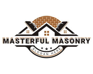 Paving Bricklaying Masonry logo design