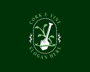 Shovel Plant Gardening logo design