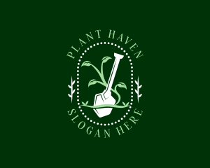 Shovel Plant Gardening logo design