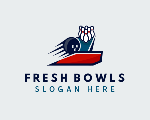 Sports Bowling Alley logo design