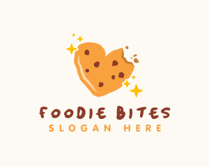 Heart Cookie Bakery Bites logo design