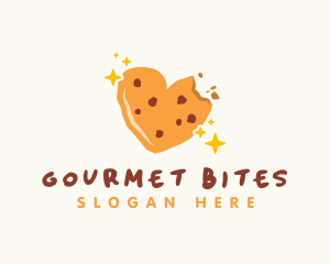 Heart Cookie Bakery Bites logo design