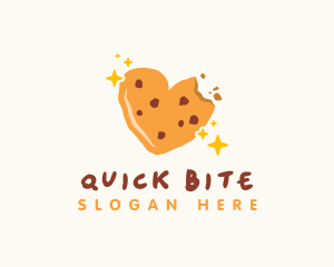 Heart Cookie Bakery Bites logo design