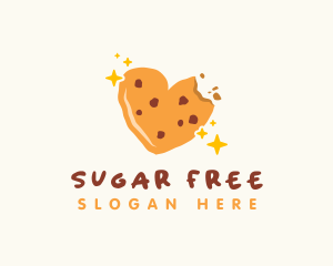 Heart Cookie Bakery Bites logo design