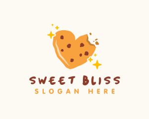 Heart Cookie Bakery Bites logo design