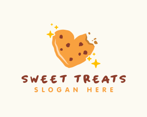 Heart Cookie Bakery Bites logo design