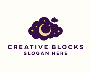 Star Moon Cloud logo design