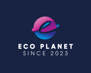 Modern Planet Letter E logo