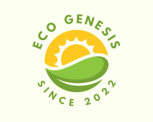 Sun Leaf Eco Farm logo design