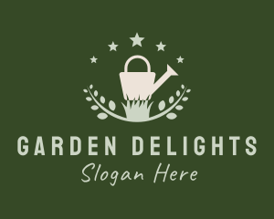 Watering Can Gardening  logo design