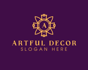 Floral Lantern Decoration  logo design