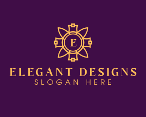 Floral Lantern Decoration  logo design